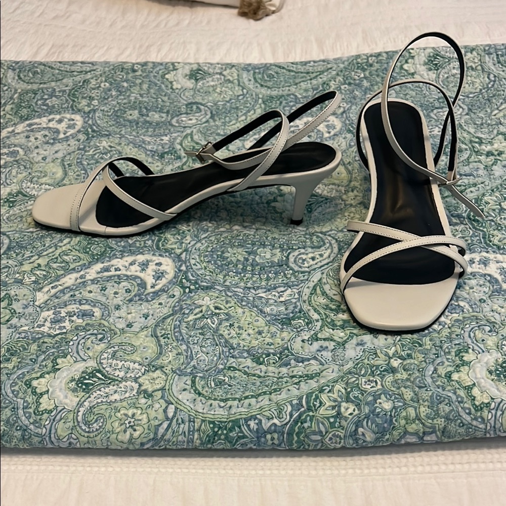 Free People Black and White Sandals Minimalist Chic